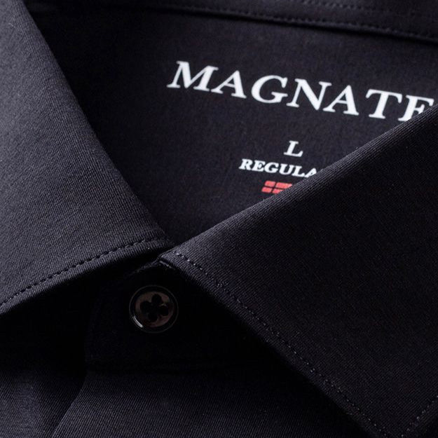 The Investor - Black Supima Shirt - Magnates Limited